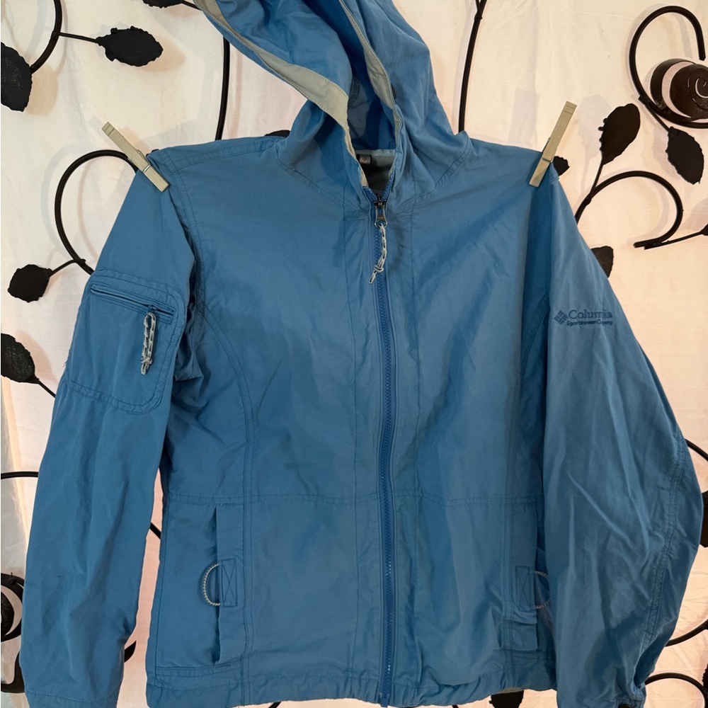 Columbia Light Blue Hooded Jacket